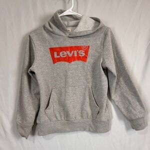 Kids Levi's Gray Hoodie Sweatshirt Logo Medium M 10- 12 Years